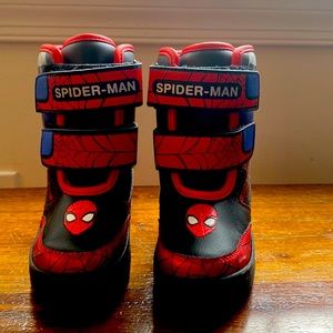 Brand new Spiderman light up snow boots.